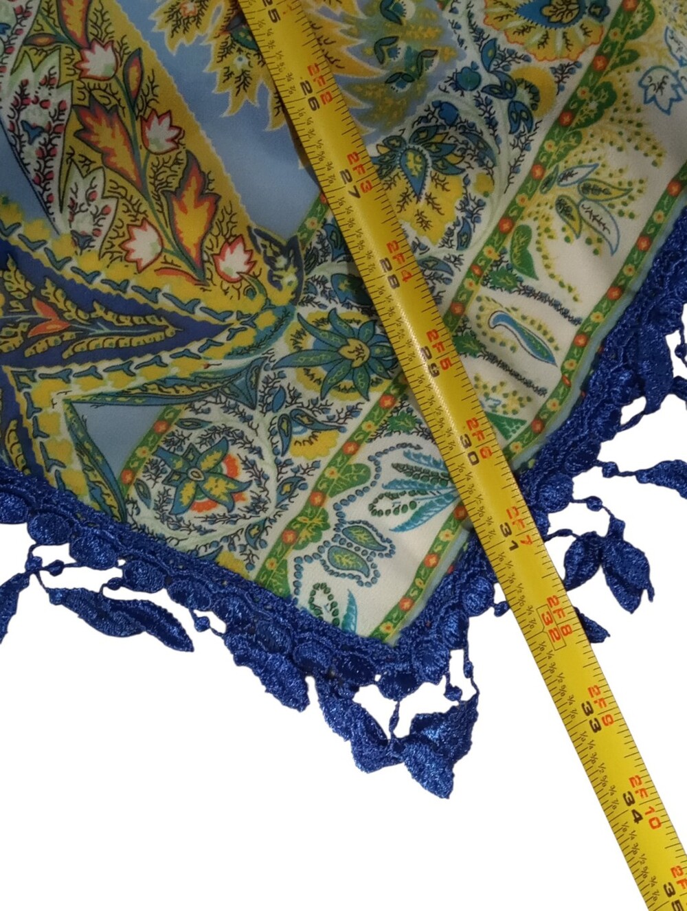 Umgee Floral Paisley Handkerchief Sleeve Tassel Hem Kimono Layer Piece Sz 1XL - Picture 6 of 9